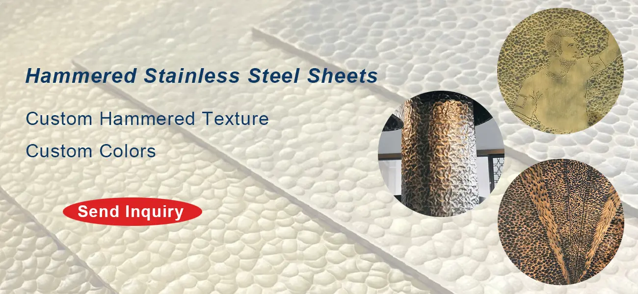 Hammered Stainless Steel Hammered Pattern Sheet