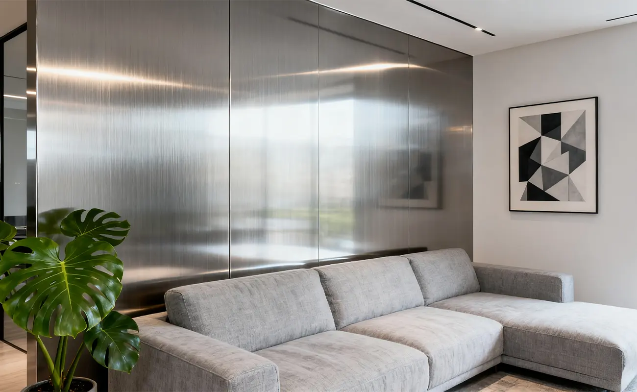 Hairline Stainless Steel 6 Hairline Brushed Stainless Steel