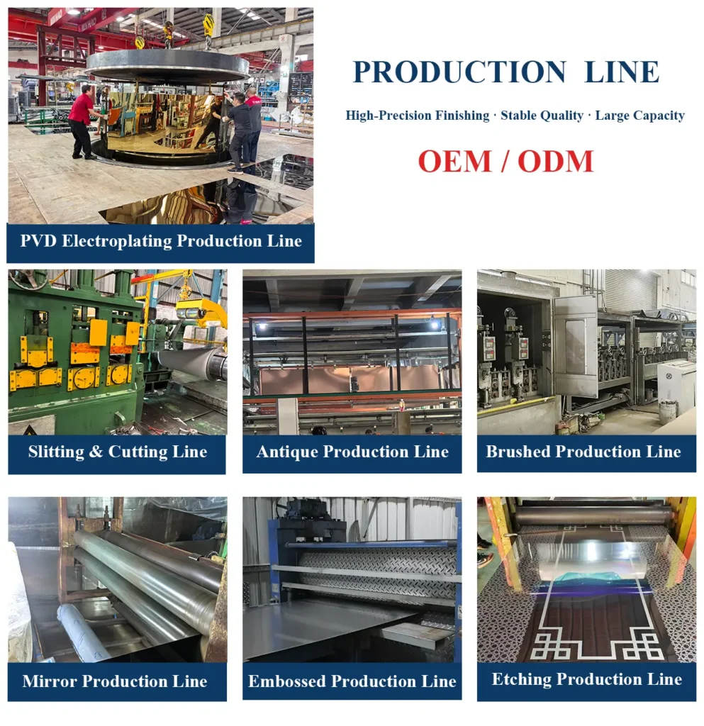 2B Stainless Steel Sheet 201/304/316 3 Production Line 2B Stainless Steel Sheet 201/304/316