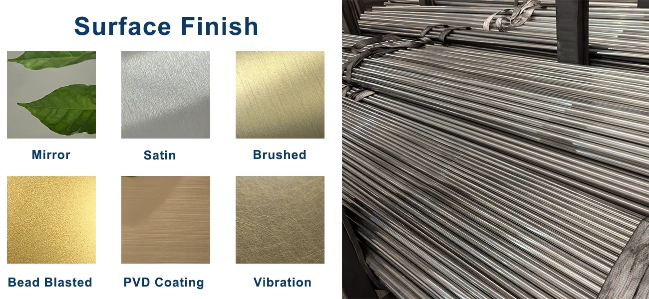 304 Stainless Steel Pipe — High-Quality, Durable & Customizable 2 Surface Finish of SS Pipe 304 Stainless Steel Pipe — High-Quality, Durable & Customizable