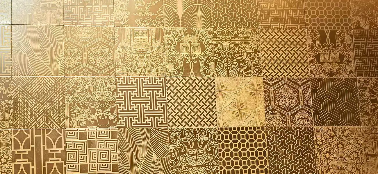 Custom etched stainless steel sheet