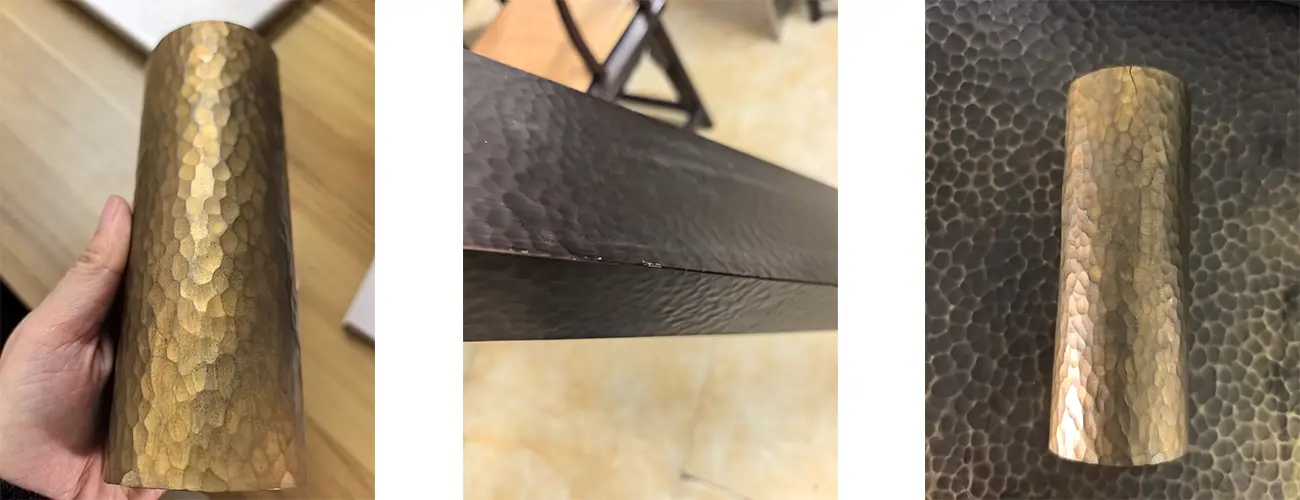 hand hammered stainless steel pipe and tube