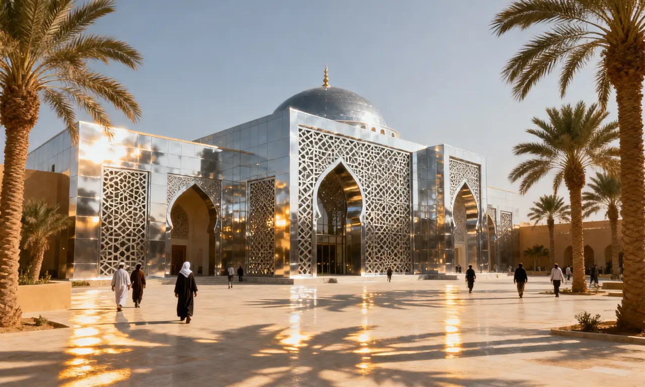 Mosque in stainless steel style