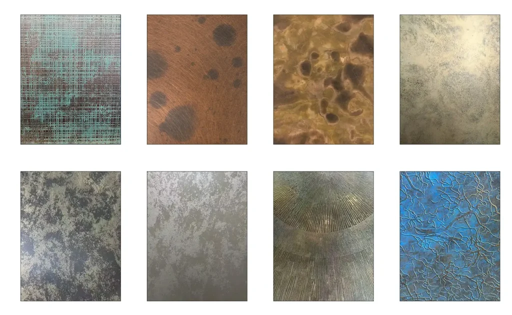 Antique Stainless Steel Sheets: A Guide to Aged Metal Finishes 2 Antique Stainless Steel samples