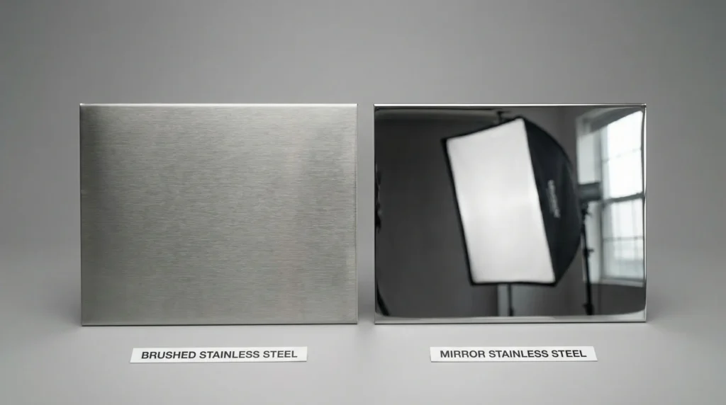 brushed-vs-mirror Stainless Steel