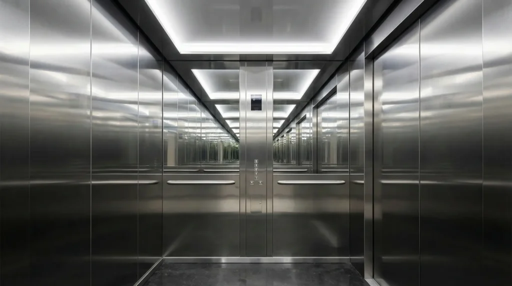 Mirror Stainless Steel in Elevator