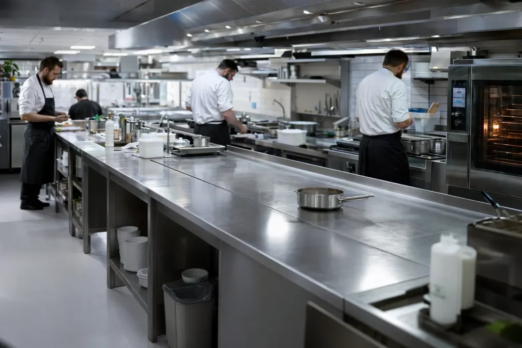 commercial kitchen Best Stainless Steel Finish for Kitchen Countertops