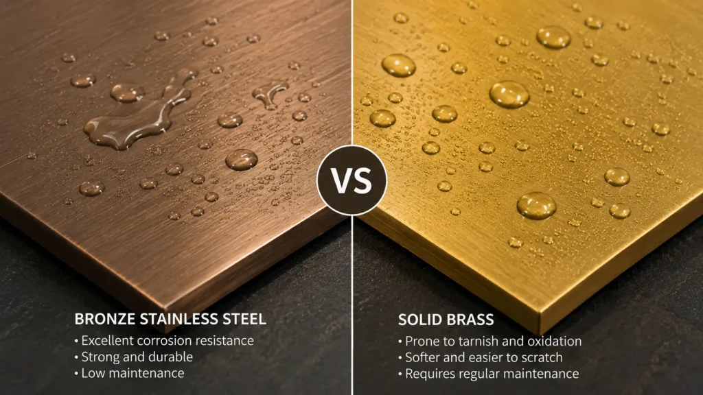 Bronze stainless steel VS Brass