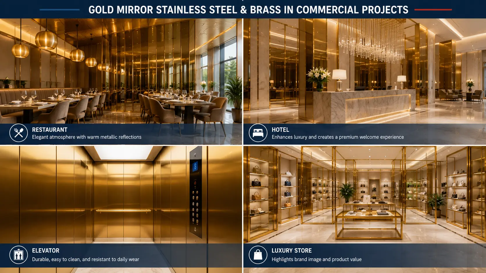 Lifecycle cost comparison between gold mirror stainless steel and brass