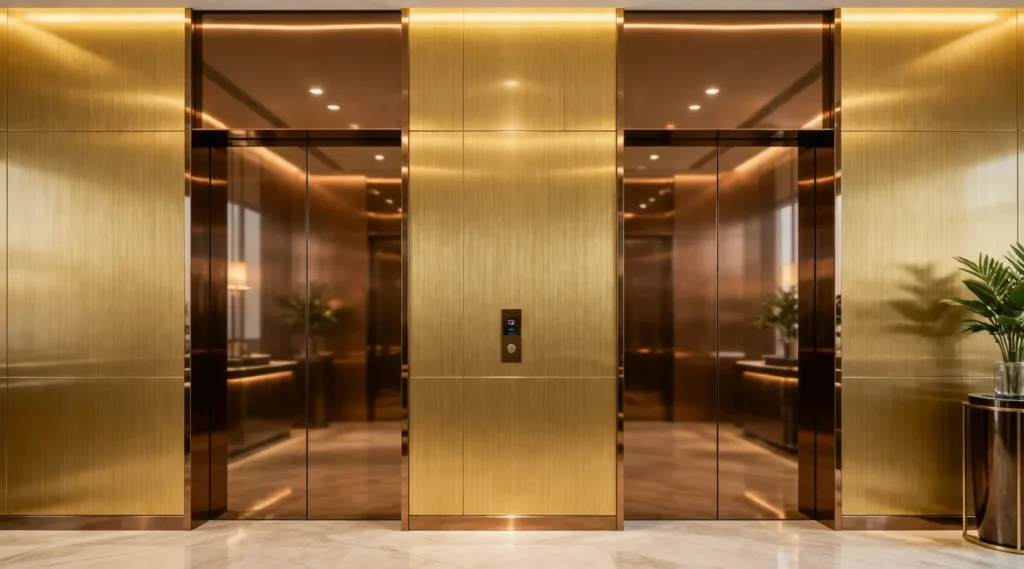 Hairline Stainless Steel Sheets vs Mirror Stainless Steel Sheets 2 pvd colored stainless steel interior design